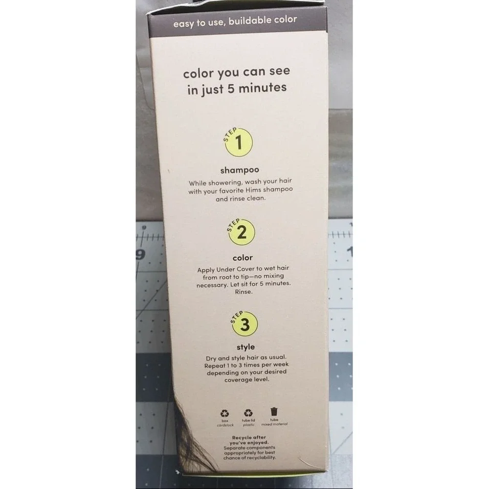 HIMS‎ Hair Color Conditioner Men 5oz Rich Black Semi-Permanent Under Cover Argan